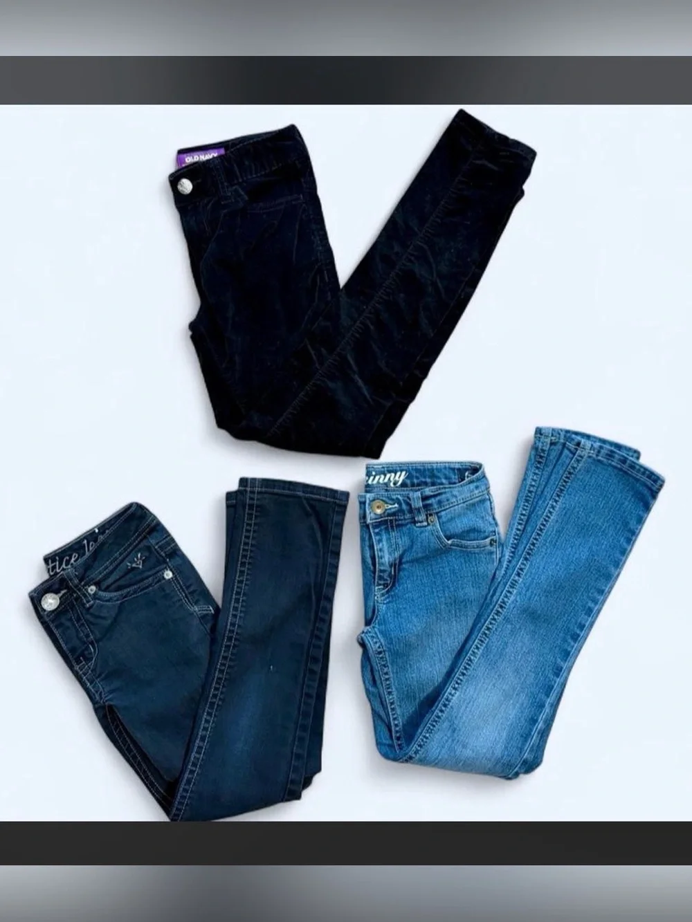 Set of (3) girls pants size 8 slim